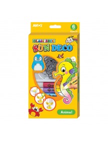 AM SD10P6-A: Amos Sun Deco Set - Animals 6 pcs